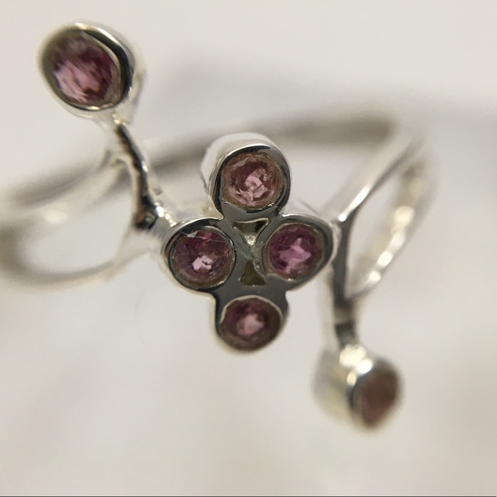 Sterling Silver 925 Pink Tourmaline Ring